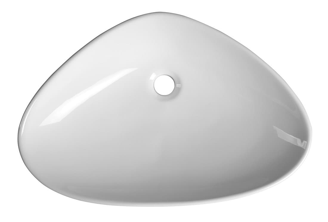 TERUEL umywalka nablatowa ceramiczna 59x39 cm, biała