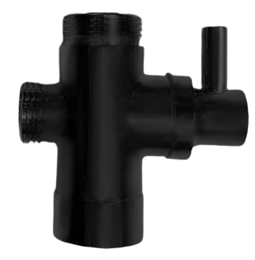 Przełącznik kolumny prysznicowej F3/4-M1/2xM3/4, czarny mat