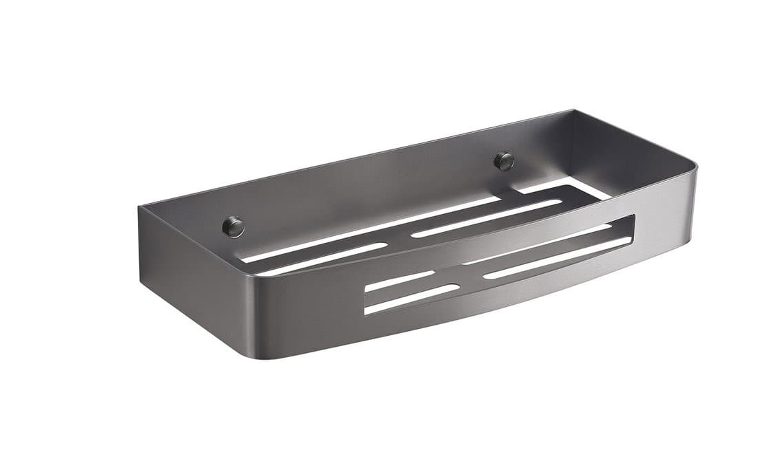 SMART półka do kabiny prysznicowej 300x45x128 mm gun metal stal nierdzewna