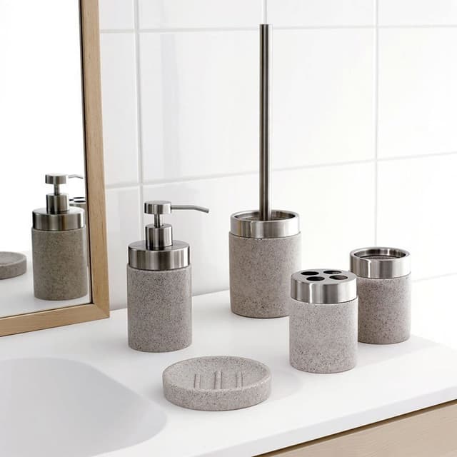 STONE szczotka WC do postawienia, obła beżowa
