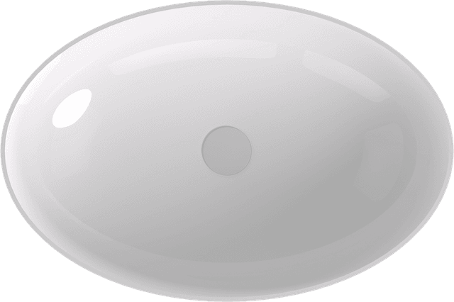 BANERA OVAL umywalka kompozytowa nablatowa, 60x40cm, biały