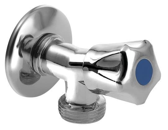Zawór pralki z zaworem zwrotnym 1/2" x 3/4", chromowany