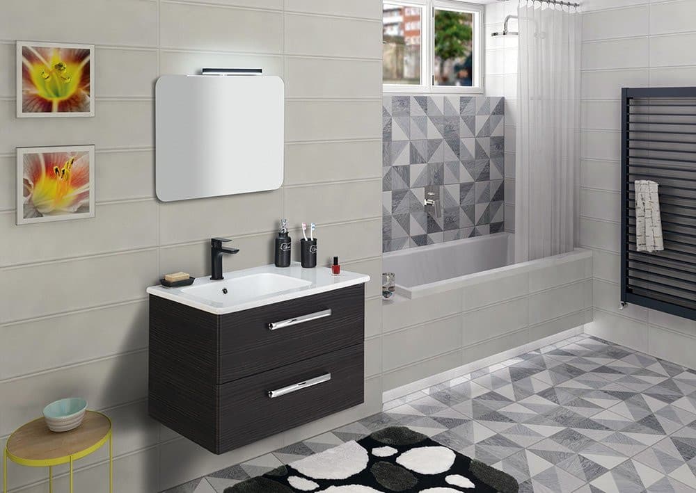 ISHAPE lustro prostokątne 50x70 cm, zaokrąglone rogi, bez mocowań