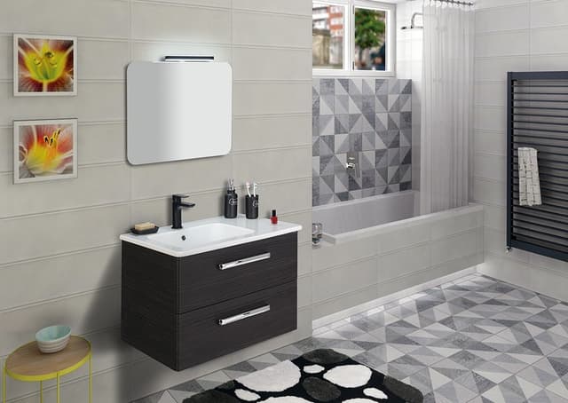 ISHAPE lustro prostokątne 50x70 cm, zaokrąglone rogi, bez mocowań