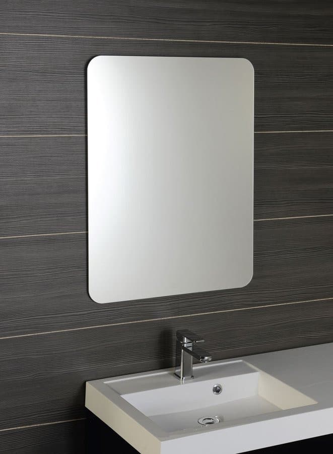 ISHAPE lustro prostokątne 60x80cm z zaokrąglonymi rogami, bez mocowań