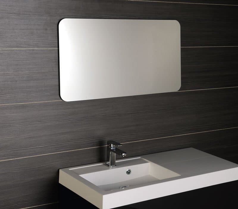 ISHAPE lustro prostokątne 100x50 cm, zaokrąglone rogi, bez mocowań