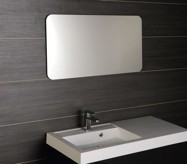 ISHAPE lustro prostokątne 100x50 cm, zaokrąglone rogi, bez mocowań