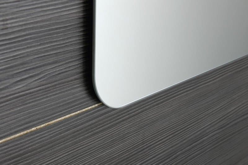 ISHAPE lustro prostokątne 100x50 cm, zaokrąglone rogi, bez mocowań