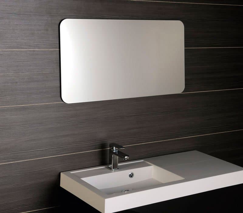 ISHAPE lustro 120x60 cm z zaokrąglonymi rogami, bez mocowań
