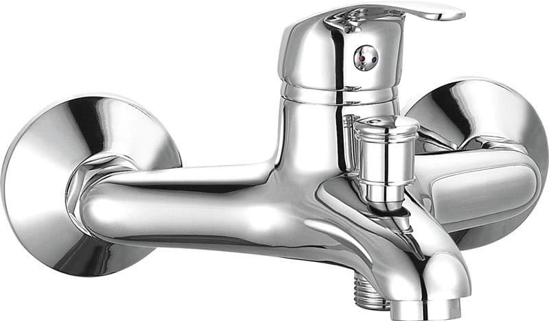 AQUALINE 35 bateria wannowa ścienna, chromowany mosiądz