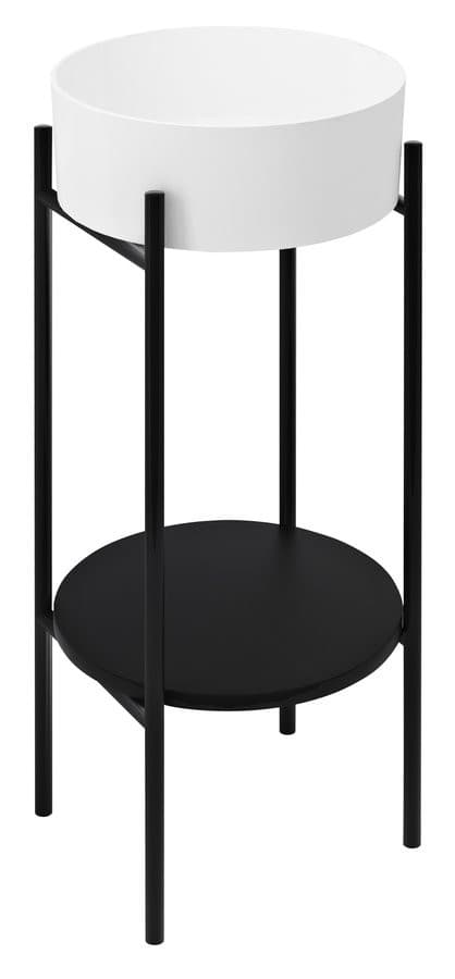 PUNO konsola z umywalką 375x870x448 mm, czarna