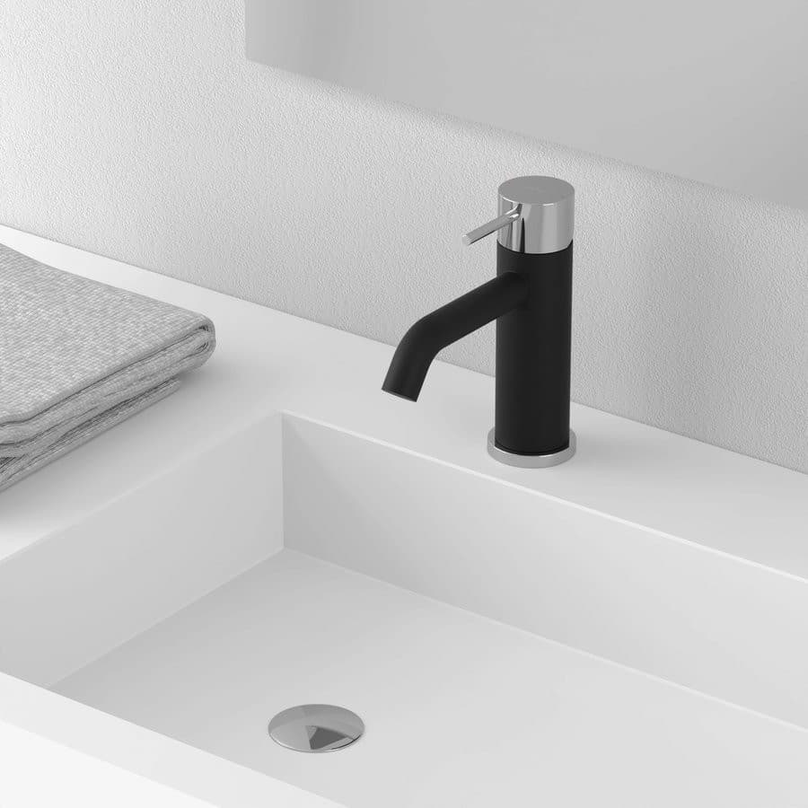 ULTRAMIX bateria umywalkowa stojąca bez odpływu, czarny mat/chrom