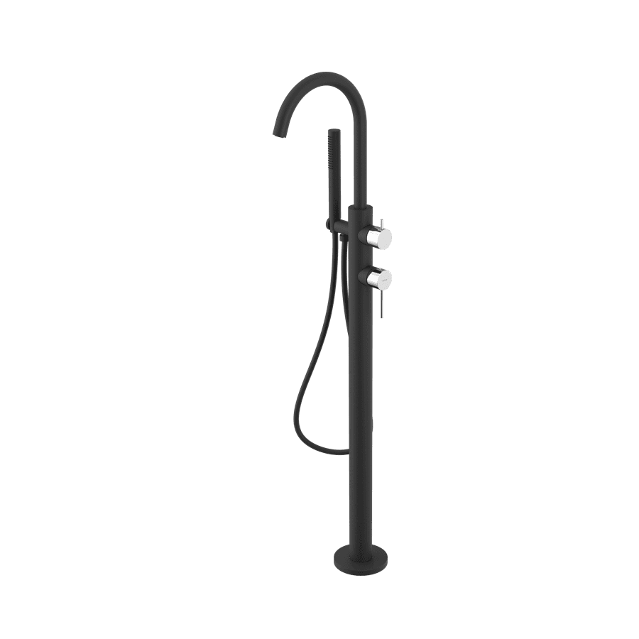 ULTRAMIX bateria wannowa wolnostojąca czarny mat/chrom