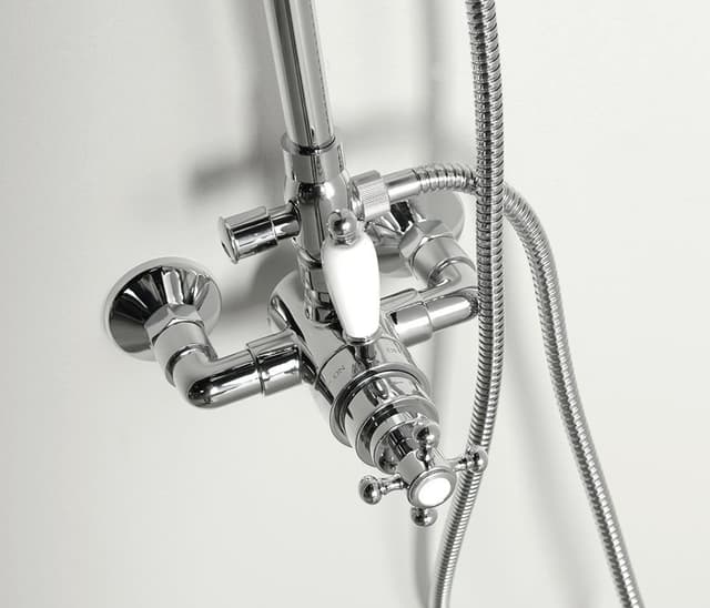 ANTEA zestaw prysznicowy z baterią termostatyczną, chromowany