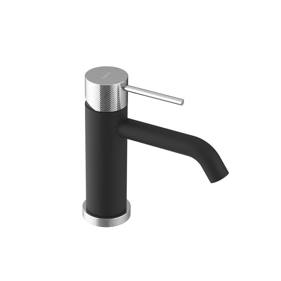 ULTRASAN bateria umywalkowa stojąca, czarny mat/chrom