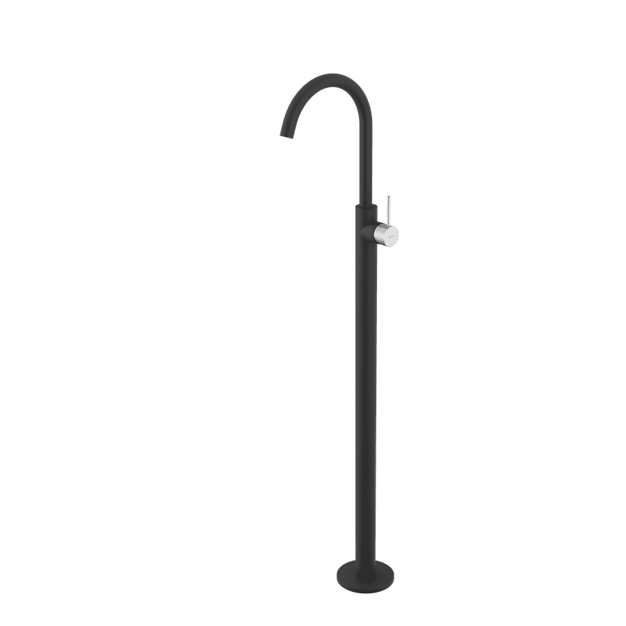 Bateria umywalkowa ULTRASAN do podłogi, czarny mat/chrom