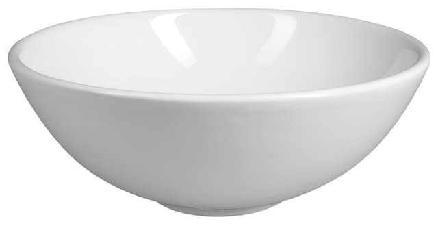 Nablatowa umywalka ceramiczna, okrągła, średnica 40 cm, biała