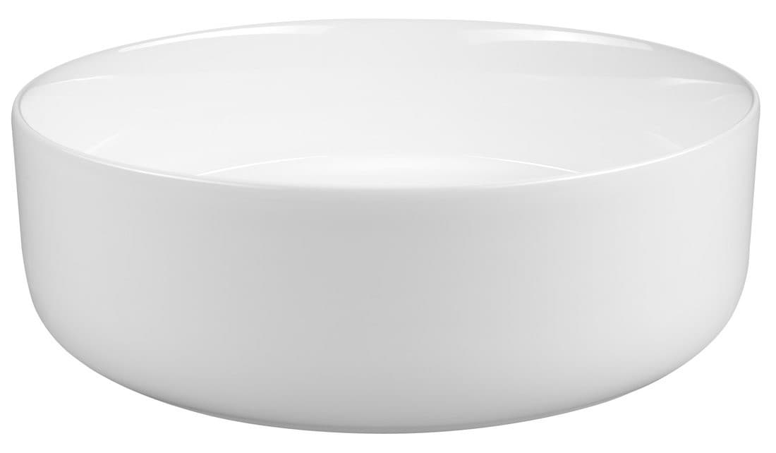 FIASTRA umywalka nablatowa ceramiczna, okrągła 40cm, biały