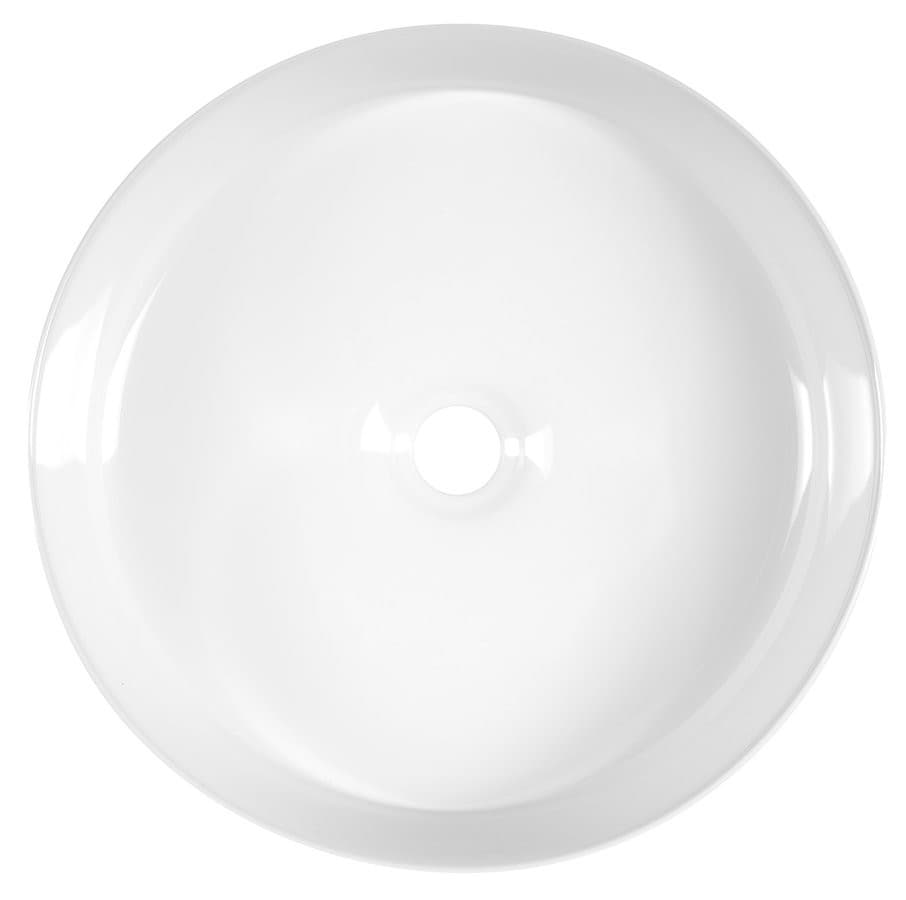 FIASTRA umywalka nablatowa ceramiczna, okrągła 40cm, biały