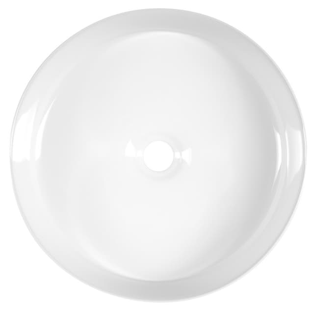 FIASTRA umywalka nablatowa ceramiczna, okrągła 40cm, biały