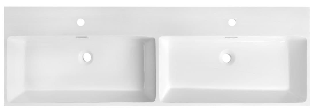 AQUATIC umywalka, odlew marmurowy, 140x46cm, biały