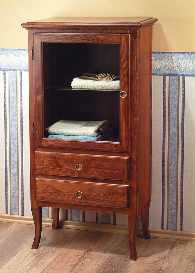RETRO szafka 60x120x38 cm z drewna bukowego, lewa