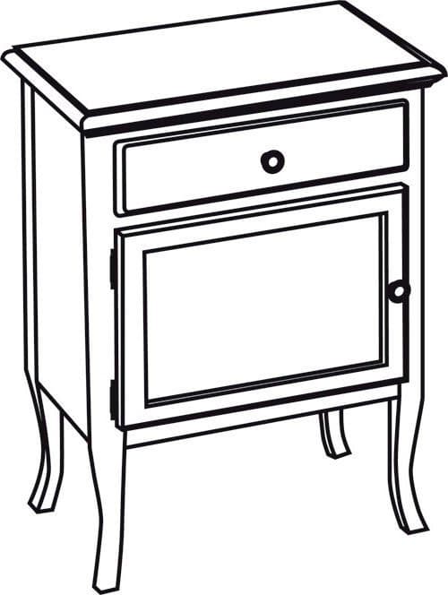 RETRO szafka bukowa 60x80x38cm, lewa