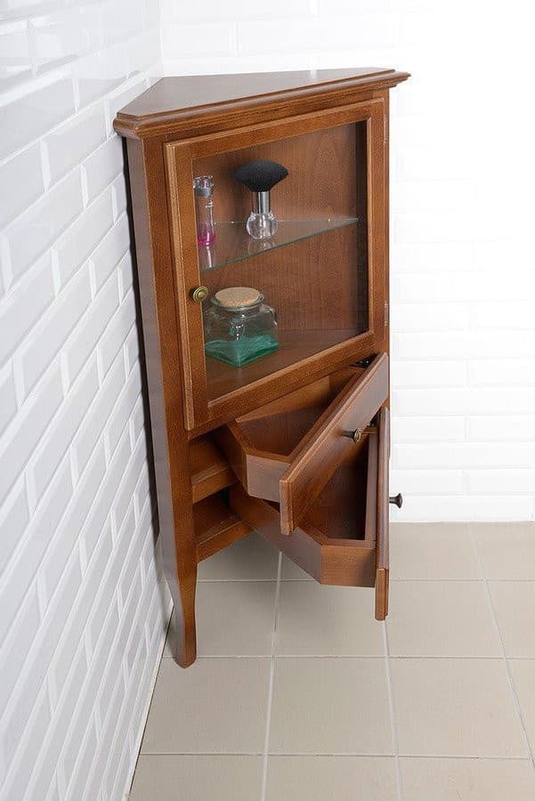 RETRO narożna szafka 60x120x47 cm, z drewna bukowego, prawa