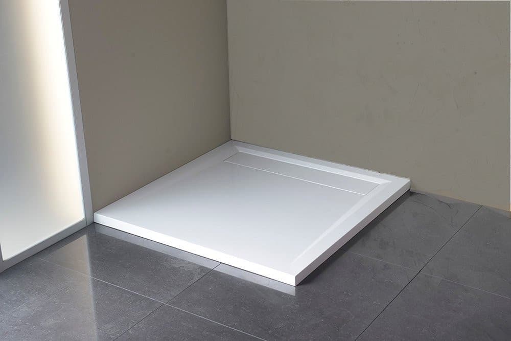 ARENA brodzik kompozytowy z pokrywą, kwadrat 90x90cm, biała