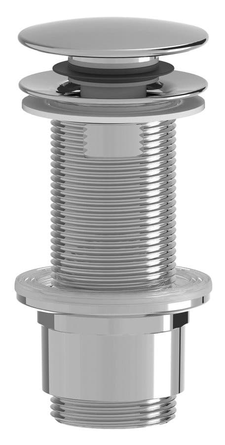 Odpływ umywalkowy 5/4”, zamykany klik-klak, duży korek, 10-80mm, ABS/chrom