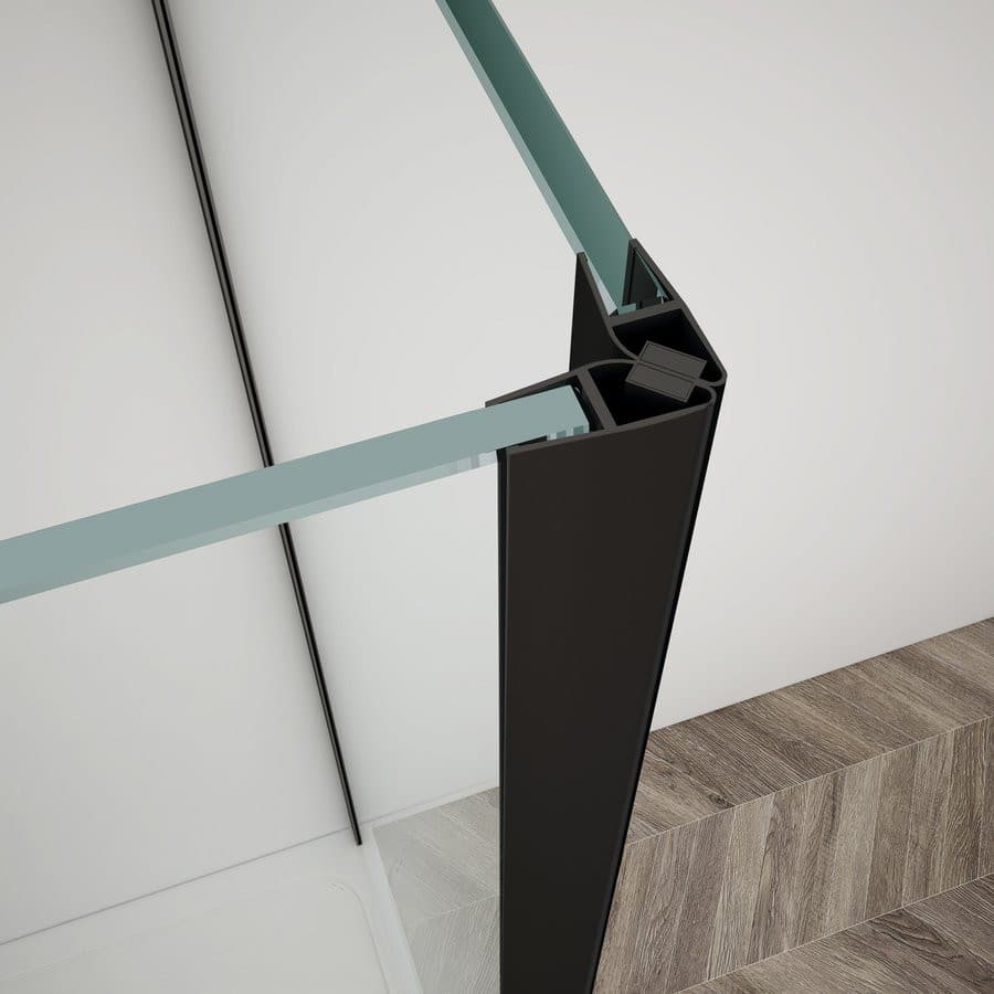 TRINITY BLACK kabina prysznicowa prostokątna 1100x900mm, szkło matowe lewe