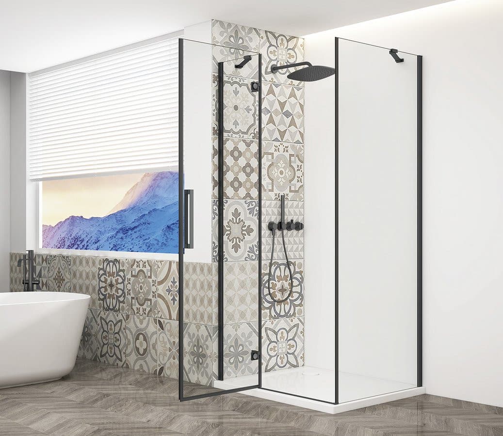 TRINITY BLACK kabina prysznicowa 800x900mm, szkło czyste lewy