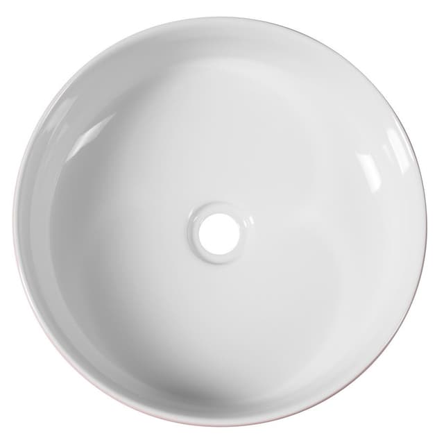 ARDEA ceramiczna umywalka nablatowa, okrągła 41 cm, różowa