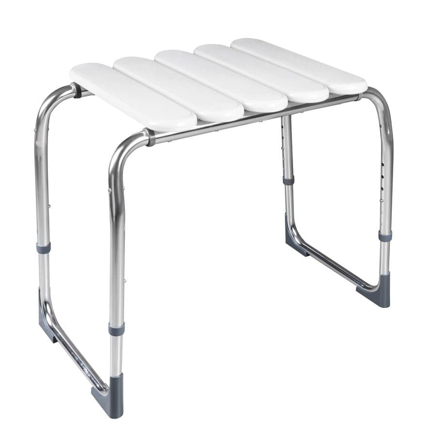 HANDICAP taboret łazienkowy z regulacją wysokości, chrom/biały