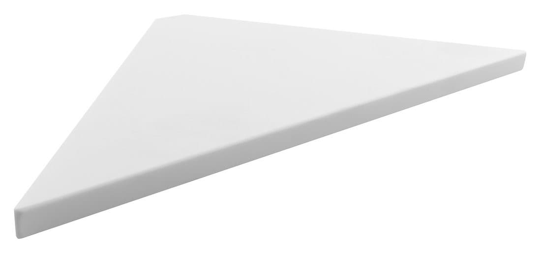 ABELINE półka narożna Rockstone 250x250mm, biały matowy