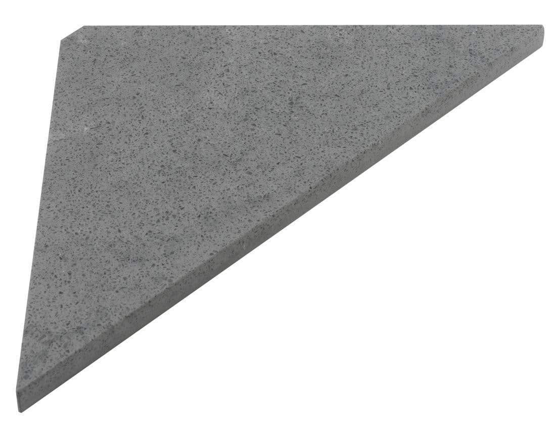 ABELINE narożna półka Rockstone 250x250mm, szara