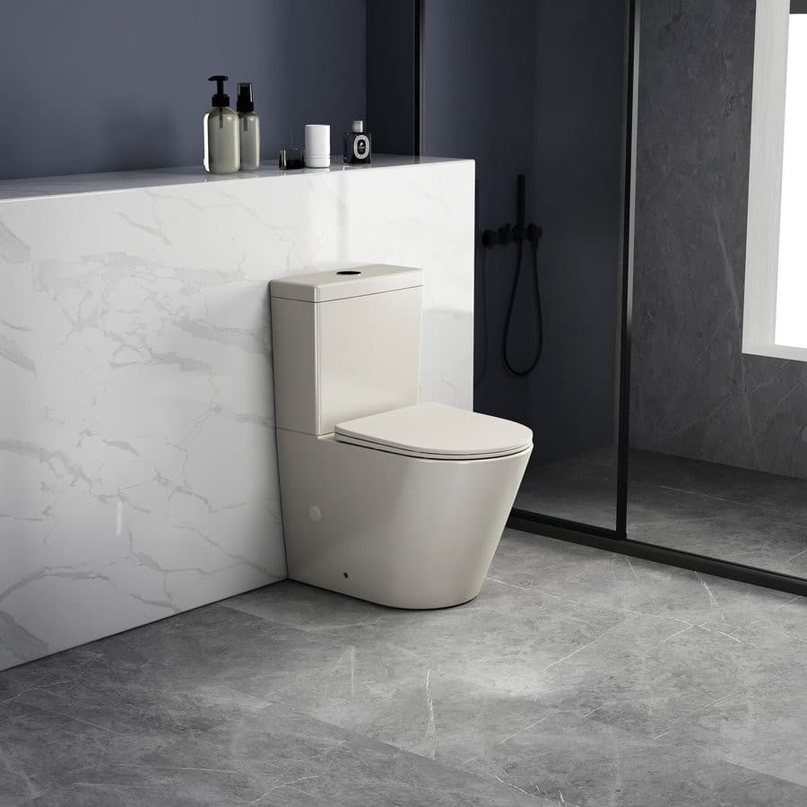 DARIO RIMLESS kompakt WC, odpływ poziomy/pionowy, biały