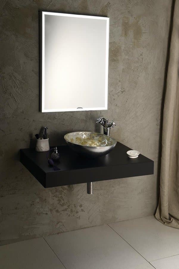 LUMINAR lustro LED w ramie chromowanej 600x800mm