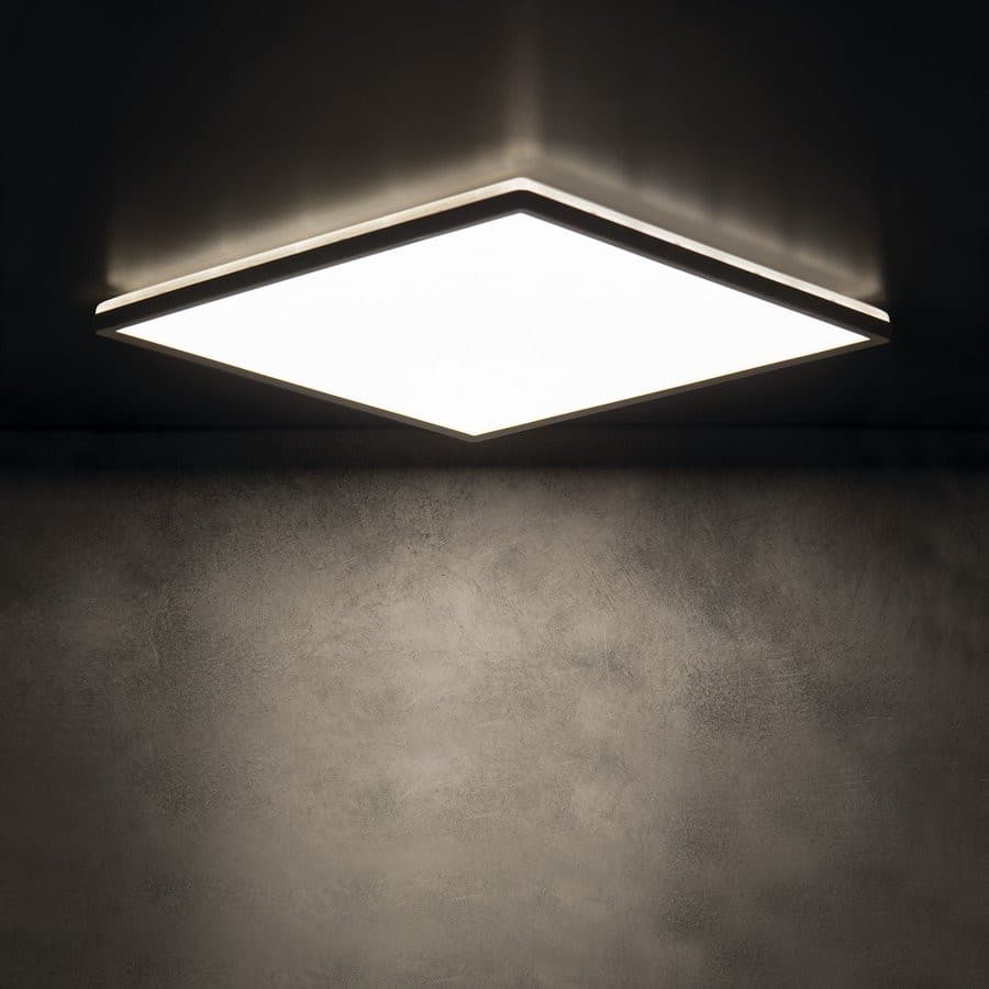 AZPO lampa sufitowa LED 300x300mm, 17,5W, IP54, czarny mat