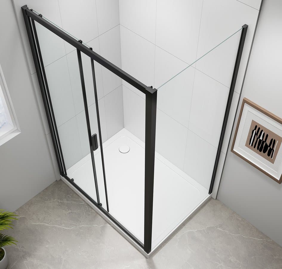 EASY BLACK kabina prysznicowa 1100x700mm, wariant L/P