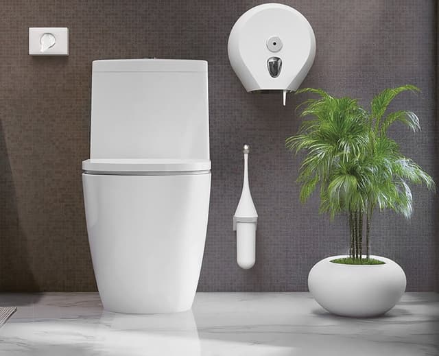 ECOLORED wisząca szczotka do WC, ABS, biały