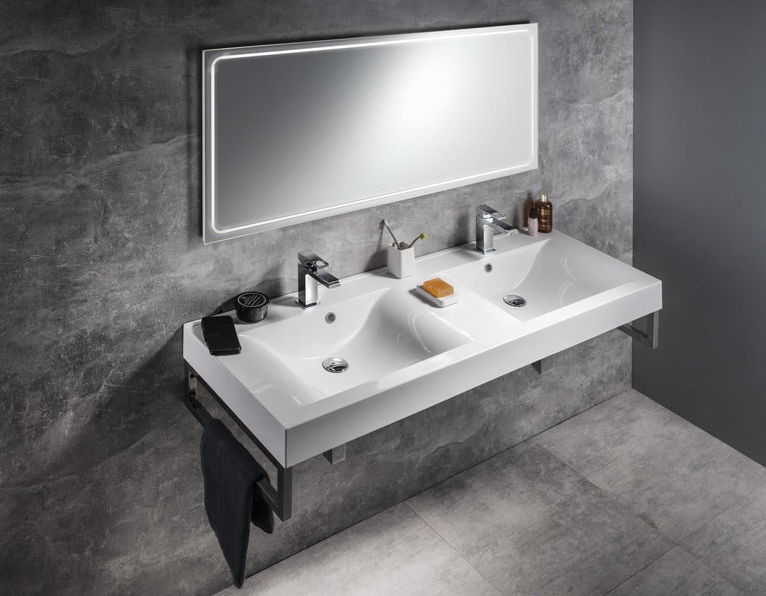Lustro GEMINI II prostokątne z oświetleniem LED 1400x550mm