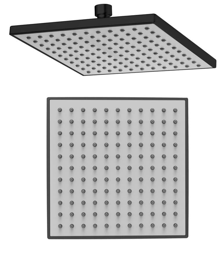 Deszczownia, 200x200mm, ABS/czarny mat