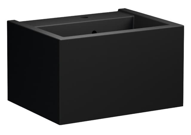 KANAAL umywalka ceramiczna 60x46,5cm, czarny mat