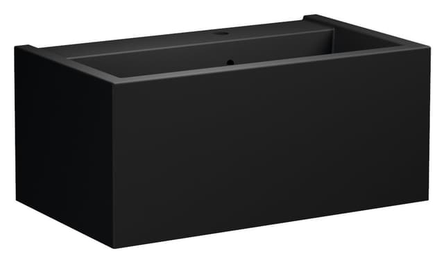 KANAAL umywalka ceramiczna 80x46,5cm, czarny mat