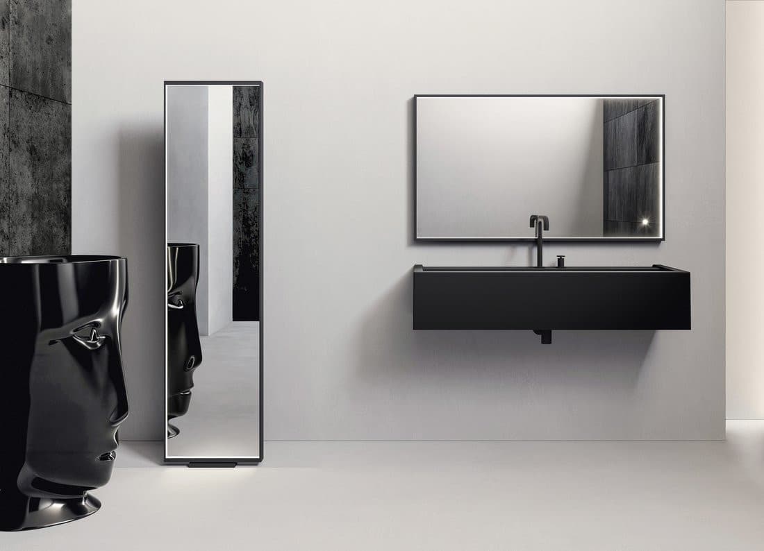 KANAAL umywalka ceramiczna 120x40cm, verde mat