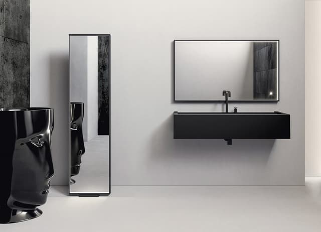 KANAAL umywalka ceramiczna 120x40cm, verde mat