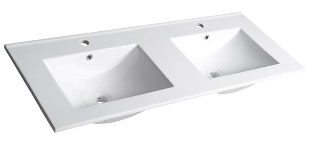 SLIM podwójna umywalka meblowa 120x46cm, biały