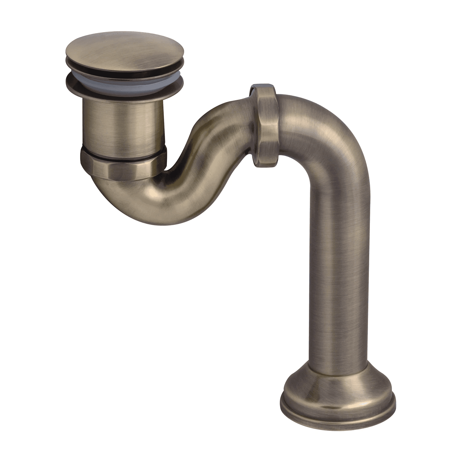 syfon wannowy ozdobny, brąz antyczny szczotkowany