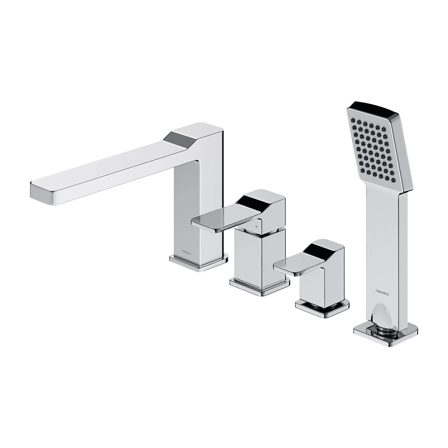 SLIDE bateria wannowa 4-otworowa, chrom połysk